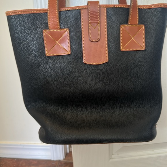 Dooney & Bourke Black and Brown Leather Tote - Picture 5 of 12